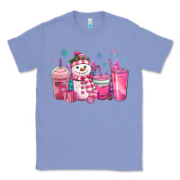 Colony Blue pink christmas snowman coffee cups Classic Tee - MaliasSmallBusiness