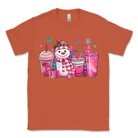 Copper pink christmas snowman coffee cups Classic Tee - MaliasSmallBusiness