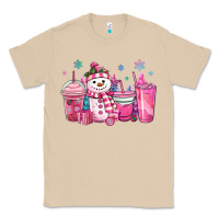 Mushroom pink christmas snowman coffee cups Classic Tee - MaliasSmallBusiness