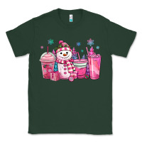 Sports Green pink christmas snowman coffee cups Classic Tee - MaliasSmallBusiness