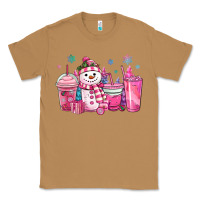 Toasted Coconut pink christmas snowman coffee cups Classic Tee - MaliasSmallBusiness