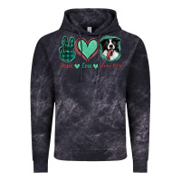 Cloud Black Peace Love Border Collie Vintage Hoodie - Jasminsmagicworld