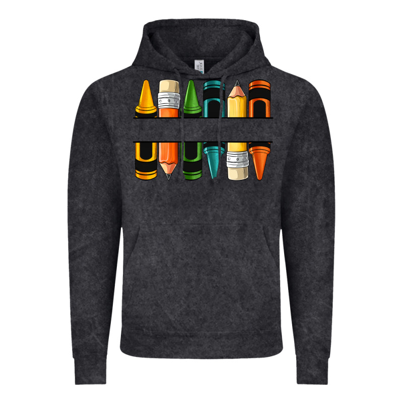 Custom Crayons With Pencil Vintage Hoodie by NancyCooperArtShop | Teevron