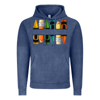 Vintage Denim custom crayons with pencil Vintage Hoodie - NancyCooperArtShop