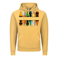 Vintage Mustard custom crayons with pencil Vintage Hoodie - NancyCooperArtShop