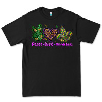 Black peace love mardi gras Premium Tee - BarkalooDesign