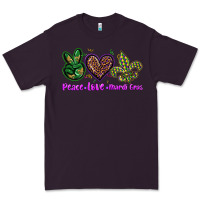 Plum peace love mardi gras Premium Tee - BarkalooDesign