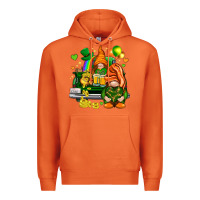 Carrot St. Patrick's Day gnomies with heart Premium Hoodie - HowdyJamesFarm
