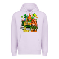 Lilac St. Patrick's Day gnomies with heart Premium Hoodie - HowdyJamesFarm
