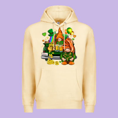 St. Patrick's Day Gnomies With Heart Premium Hoodie Designed By Howdyjamesfarm