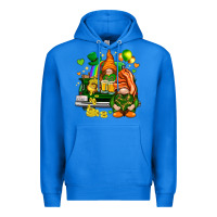 True Royal St. Patrick's Day gnomies with heart Premium Hoodie - HowdyJamesFarm
