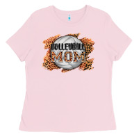Bubblegum Pink volleyball mom Ladies Tee - AdoDesignShop