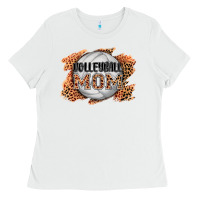 White volleyball mom Ladies Tee - AdoDesignShop