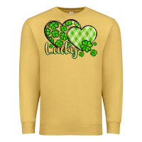Antique Gold St. Patrick's Lucky hearts Premium Sweatshirt - OliviaCreatesArt