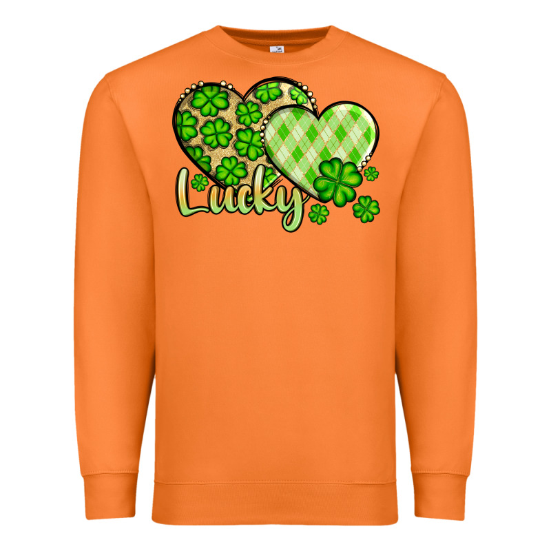 St. Patrick's Lucky Hearts Premium Sweatshirt by OliviaCreatesArt | Teevron