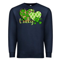 Navy St. Patrick's Lucky hearts Premium Sweatshirt - OliviaCreatesArt