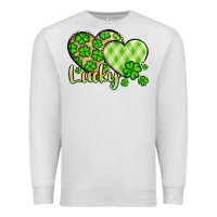 Oatmeal Heather St. Patrick's Lucky hearts Premium Sweatshirt - OliviaCreatesArt