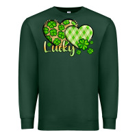 Sports Green St. Patrick's Lucky hearts Premium Sweatshirt - OliviaCreatesArt