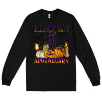 Black black cat apothecary Long Sleeve Tee - BarkalooDesign