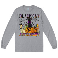 Heather Grey black cat apothecary Long Sleeve Tee - BarkalooDesign