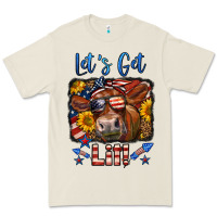 Bone let's get lit 4th of july cow Premium Tee - LillyAllenDesigns