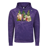 Cloud Purple christmas coffee and book Vintage Hoodie - MaliasSmallBusiness