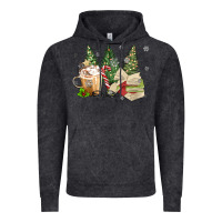Vintage Black christmas coffee and book Vintage Hoodie - MaliasSmallBusiness