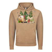 Vintage Coffee christmas coffee and book Vintage Hoodie - MaliasSmallBusiness
