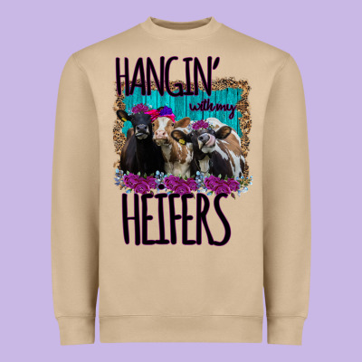 Hangin With My Heifers Heavyweight Sweatshirt Designed By Bettercallsaul