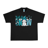 Black let it snow with cute snowman bbs Urban Heavy Tee - BundleAndBundleShop
