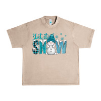 French Oak let it snow with cute snowman bbs Urban Heavy Tee - BundleAndBundleShop