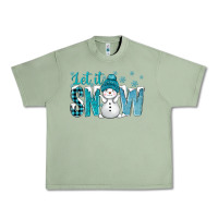 Oil Green let it snow with cute snowman bbs Urban Heavy Tee - BundleAndBundleShop