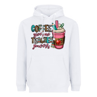 White coffee gives me teacher powers Heavyweight Hoodie - OliviaCreatesArt