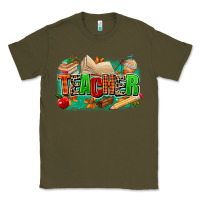 Army Green teacher fall Classic Tee - MaliasSmallBusiness
