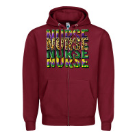 Burgundy nurse mardi gras Zipper Hoodie - CowGirlArtShop