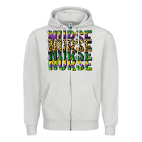 Dove Grey nurse mardi gras Zipper Hoodie - CowGirlArtShop