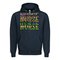 Navy nurse mardi gras Zipper Hoodie - CowGirlArtShop