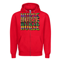 Red nurse mardi gras Zipper Hoodie - CowGirlArtShop