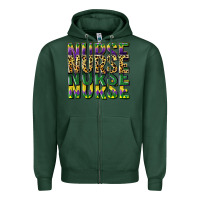 Sports Green nurse mardi gras Zipper Hoodie - CowGirlArtShop