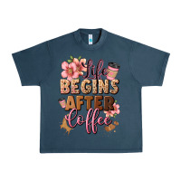 Midnight Navy life begins after coffee Urban Heavy Tee - JahusDesignShop