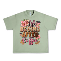 Oil Green life begins after coffee Urban Heavy Tee - JahusDesignShop