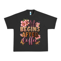 Pigment Black life begins after coffee Urban Heavy Tee - JahusDesignShop