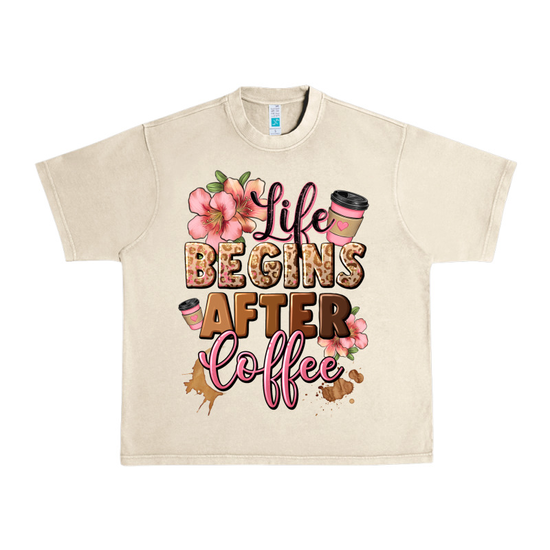 Life Begins After Coffee Urban Heavy Tee by JahusDesignShop | Teevron