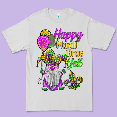 Happy Mardi Gras Y'all Premium Tee Designed By Barkaloodesign