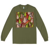 Army Green Christmas cakes western Long Sleeve Tee - Jasminsmagicworld