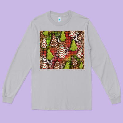 Christmas Cakes Western Long Sleeve Tee Designed By Jasminsmagicworld