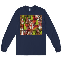 Navy Christmas cakes western Long Sleeve Tee - Jasminsmagicworld
