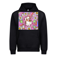 Black Easter Bunny Urban Hoodie - CowhideDigitalArt