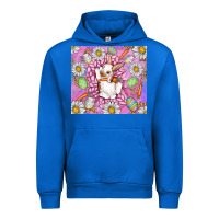 Cobalt Easter Bunny Urban Hoodie - CowhideDigitalArt