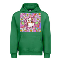 Emerald Easter Bunny Urban Hoodie - CowhideDigitalArt